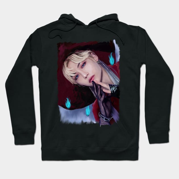 Stray kids Felix Fanart - kpop illustration Hoodie by RetroAttic